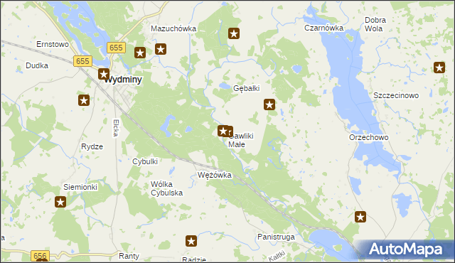 mapa Gawliki Małe, Gawliki Małe na mapie Targeo