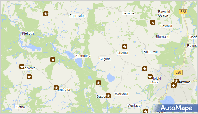 mapa Gilginia, Gilginia na mapie Targeo