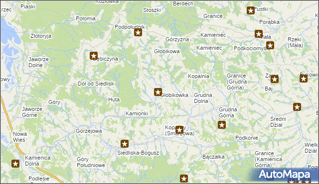 mapa Głobikówka, Głobikówka na mapie Targeo