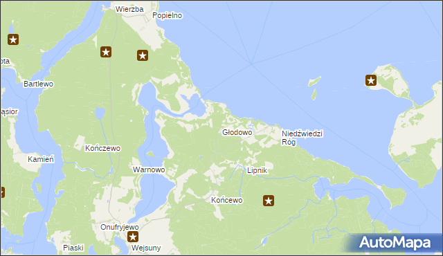 mapa Głodowo gmina Ruciane-Nida, Głodowo gmina Ruciane-Nida na mapie Targeo