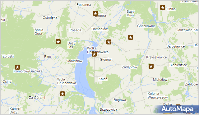 mapa Głogów gmina Wieniawa, Głogów gmina Wieniawa na mapie Targeo