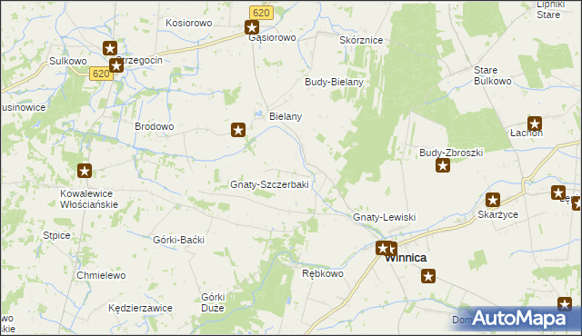 mapa Gnaty-Wieśniany, Gnaty-Wieśniany na mapie Targeo