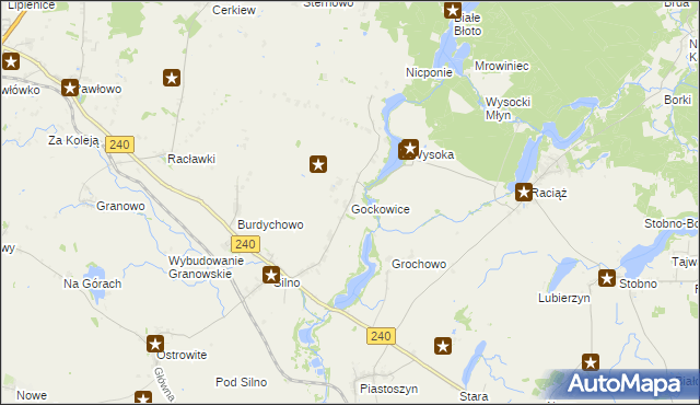 mapa Gockowice, Gockowice na mapie Targeo