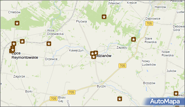 mapa Godzianów, Godzianów na mapie Targeo