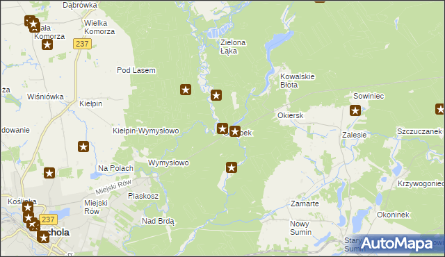 mapa Gołąbek gmina Cekcyn, Gołąbek gmina Cekcyn na mapie Targeo