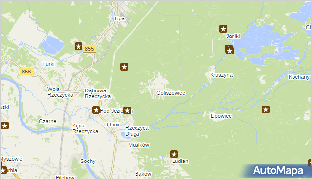 mapa Goliszowiec, Goliszowiec na mapie Targeo