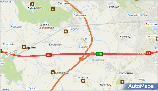 mapa Gołuski, Gołuski na mapie Targeo