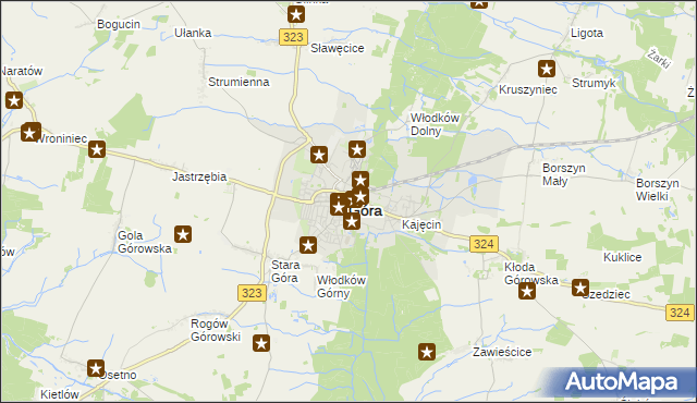 mapa Góra, Góra na mapie Targeo