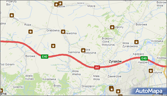 mapa Góra Motyczna, Góra Motyczna na mapie Targeo
