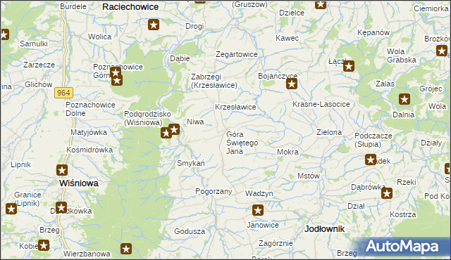 mapa Góra Świętego Jana, Góra Świętego Jana na mapie Targeo