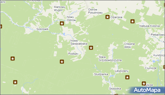 mapa Górany gmina Krynki, Górany gmina Krynki na mapie Targeo