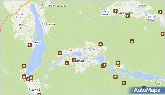 mapa Gorczyca, Gorczyca na mapie Targeo