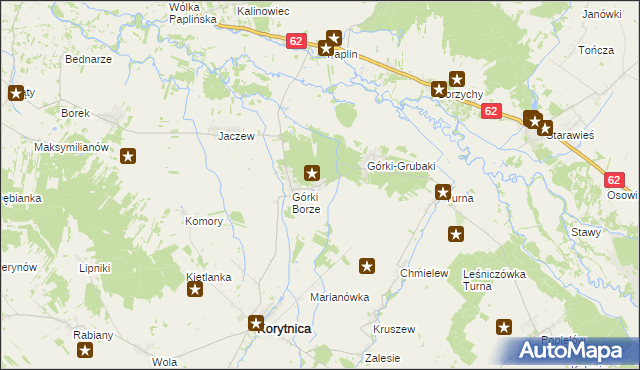 mapa Górki Średnie, Górki Średnie na mapie Targeo