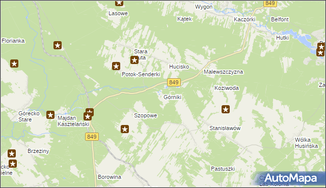 mapa Górniki gmina Józefów, Górniki gmina Józefów na mapie Targeo