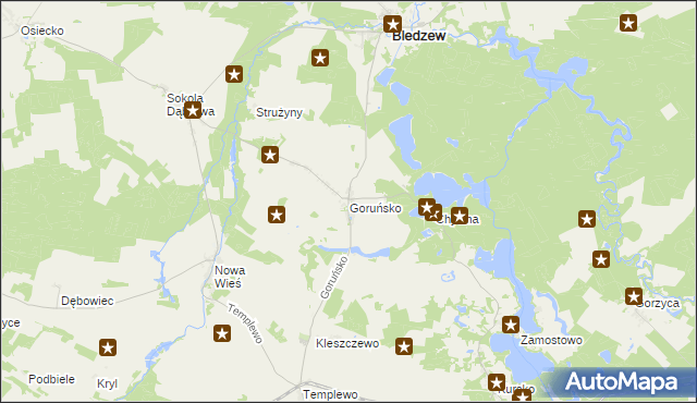mapa Goruńsko, Goruńsko na mapie Targeo