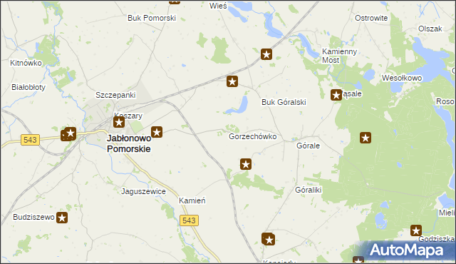 mapa Gorzechówko, Gorzechówko na mapie Targeo