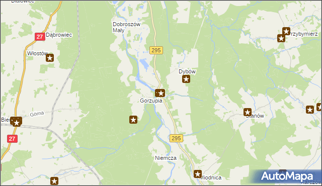 mapa Gorzupia Dolna, Gorzupia Dolna na mapie Targeo