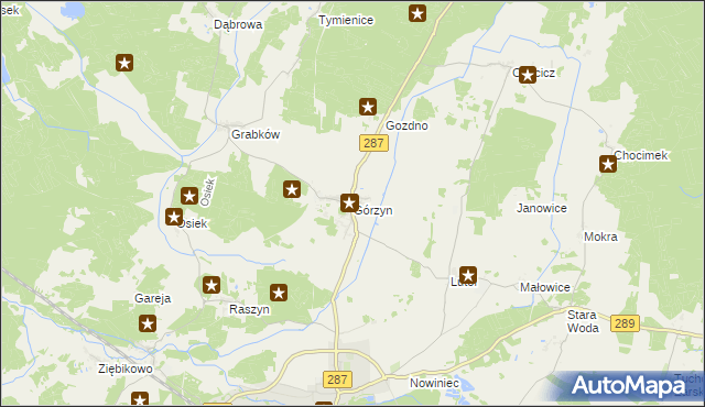 mapa Górzyn gmina Lubsko, Górzyn gmina Lubsko na mapie Targeo