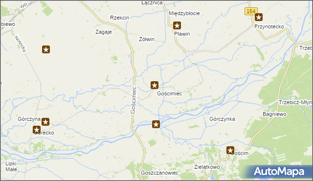 mapa Gościmiec, Gościmiec na mapie Targeo