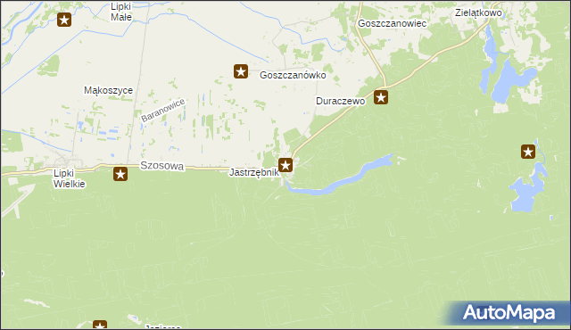 mapa Goszczanowo, Goszczanowo na mapie Targeo