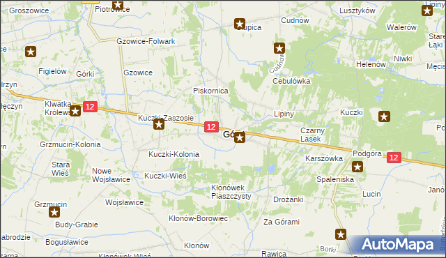 mapa Gózd powiat radomski, Gózd powiat radomski na mapie Targeo