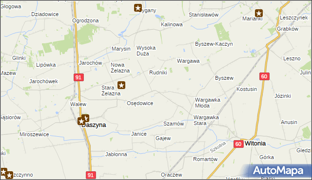 mapa Gozdków gmina Witonia, Gozdków gmina Witonia na mapie Targeo