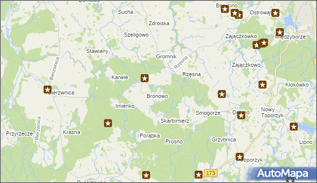 mapa Grabno gmina Połczyn-Zdrój, Grabno gmina Połczyn-Zdrój na mapie Targeo