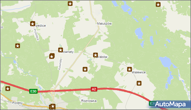 mapa Grabów gmina Torzym, Grabów gmina Torzym na mapie Targeo