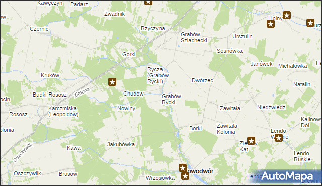 mapa Grabów Rycki, Grabów Rycki na mapie Targeo