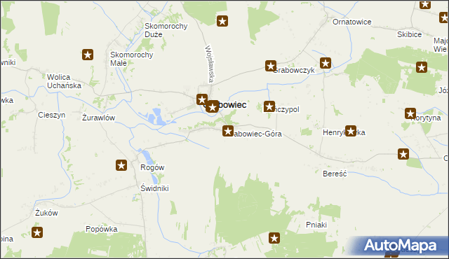 mapa Grabowiec-Góra, Grabowiec-Góra na mapie Targeo