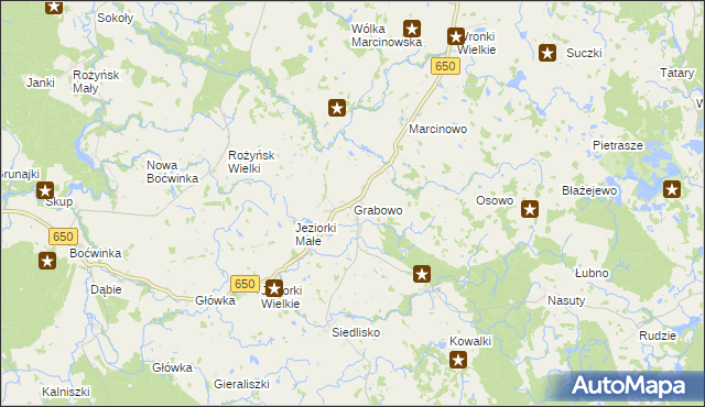 mapa Grabowo gmina Gołdap, Grabowo gmina Gołdap na mapie Targeo