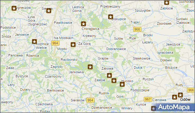 mapa Grajów, Grajów na mapie Targeo