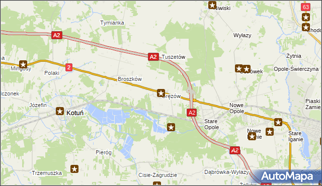 mapa Gręzów, Gręzów na mapie Targeo