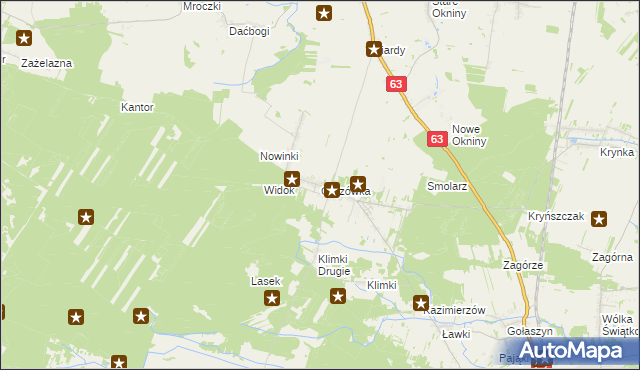 mapa Gręzówka, Gręzówka na mapie Targeo