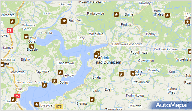 mapa Gródek nad Dunajcem, Gródek nad Dunajcem na mapie Targeo