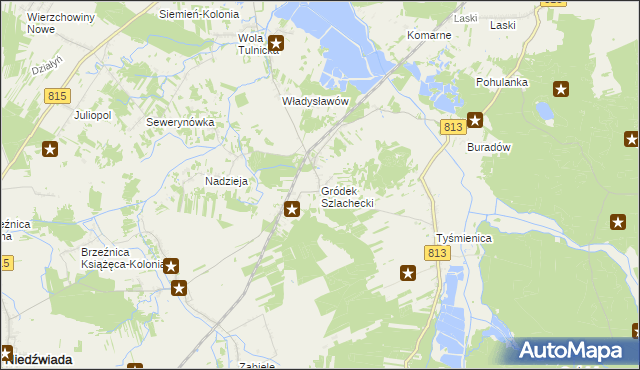 mapa Gródek Szlachecki, Gródek Szlachecki na mapie Targeo