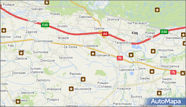 mapa Grodkowice, Grodkowice na mapie Targeo