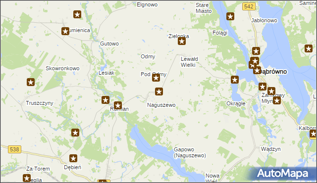 mapa Groszki gmina Rybno, Groszki gmina Rybno na mapie Targeo