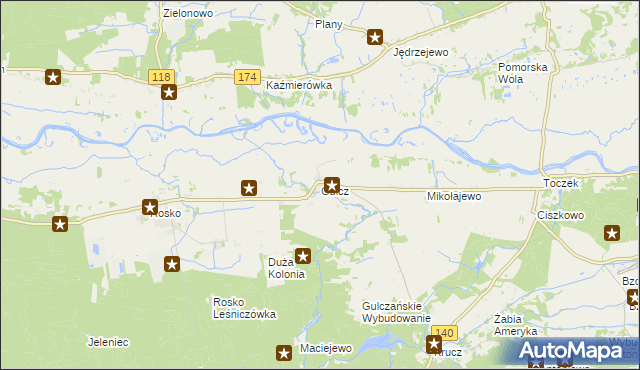 mapa Gulcz, Gulcz na mapie Targeo