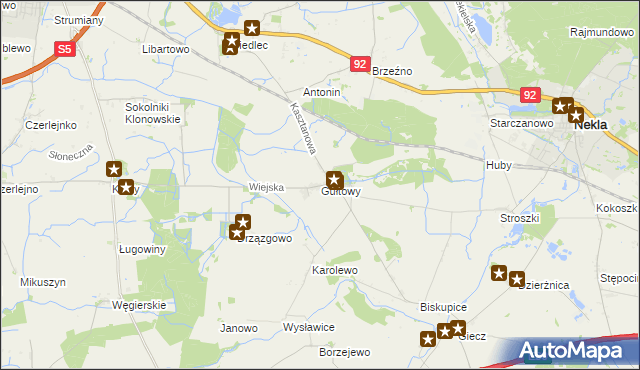 mapa Gułtowy, Gułtowy na mapie Targeo