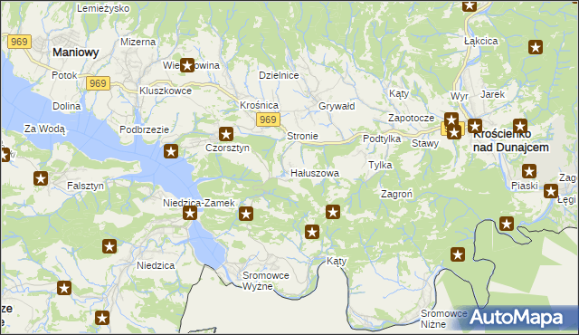 mapa Hałuszowa, Hałuszowa na mapie Targeo