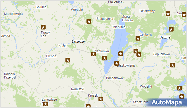 mapa Hańcza, Hańcza na mapie Targeo