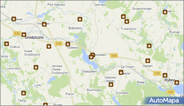 mapa Hartowiec, Hartowiec na mapie Targeo