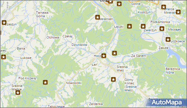 mapa Hoczew, Hoczew na mapie Targeo