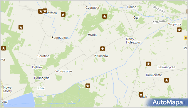 mapa Holeszów, Holeszów na mapie Targeo