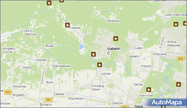 mapa Hornówek gmina Izabelin, Hornówek gmina Izabelin na mapie Targeo