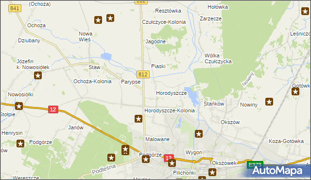 mapa Horodyszcze gmina Chełm, Horodyszcze gmina Chełm na mapie Targeo