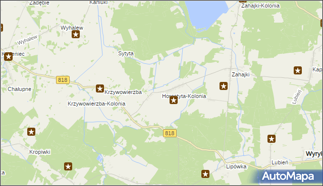 mapa Horostyta-Kolonia, Horostyta-Kolonia na mapie Targeo
