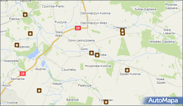 mapa Hruszniew, Hruszniew na mapie Targeo