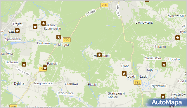 mapa Hutki-Kanki, Hutki-Kanki na mapie Targeo